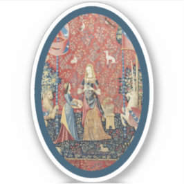 Lady en Eenhoorn (Geur) Vinyl Sticker