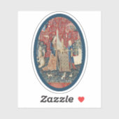 Lady en Eenhoorn (Horen) Vinyl Sticker (Vel)