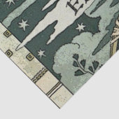 LADY EN EENHOORN PEGASUS IN BLAUWE STERRENHEMEL TISSUEPAPIER (Detail)