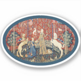 Lady en Eenhoorn (Taste) Vinyl Sticker