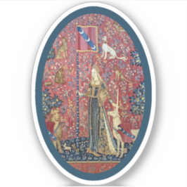 Lady en Eenhoorn (Touch) Vinyl Sticker