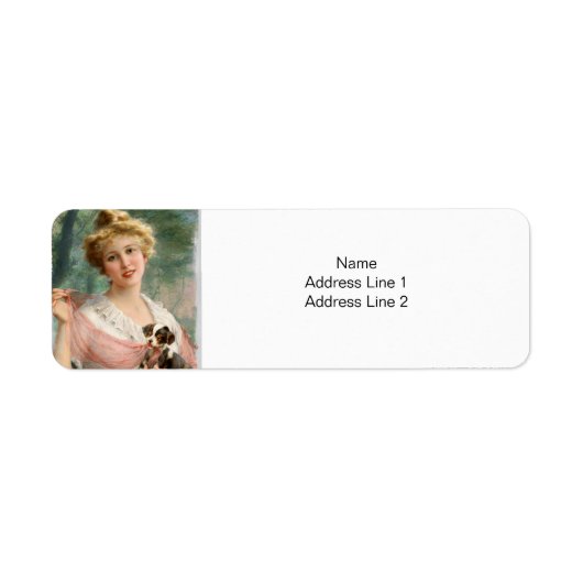 Lady en haar Dog Return Address Label (Voorkant)