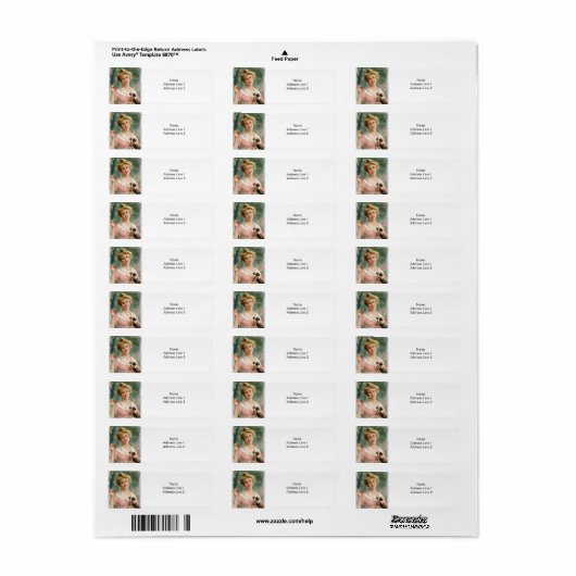 Lady en haar Dog Return Address Label (Full Sheet)