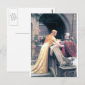 Lady en Knight castle Briefkaart (Voorkant / Achterkant)