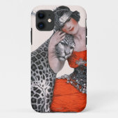 Lady en Leopard Case-Mate iPhone Case (Achterkant)