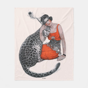 Lady en Leopard Fleece Deken