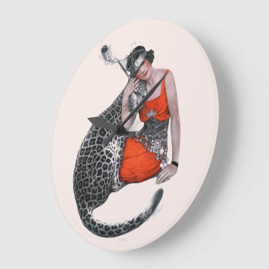 Lady en Leopard Grote Klok (Hoek)