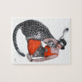 Lady en Leopard Legpuzzel (Horizontaal)