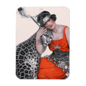 Lady en Leopard Magneet (Verticaal)
