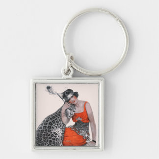 Lady en Leopard Sleutelhanger