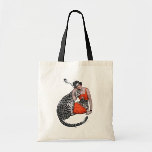 Lady en Leopard Tote Bag (Voorkant)