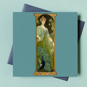 Lady en Peacock Tegeltje