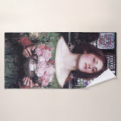Lady en Roos, John William Waterhouse Badhanddoek (Badhanddoek)