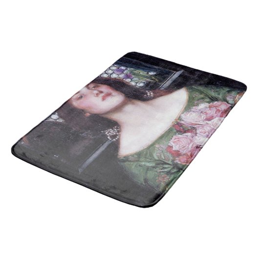 Lady en Roos, John William Waterhouse Badmat (Gekanteld)