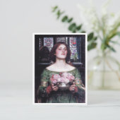 Lady en Roos, John William Waterhouse Briefkaart (Staand voorkant)