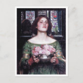 Lady en Roos, John William Waterhouse Briefkaart (Voorkant)