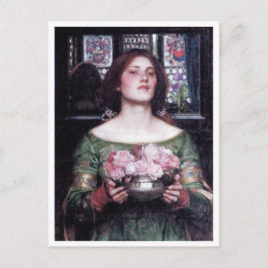 Lady en Roos, John William Waterhouse Briefkaart (Voorkant)
