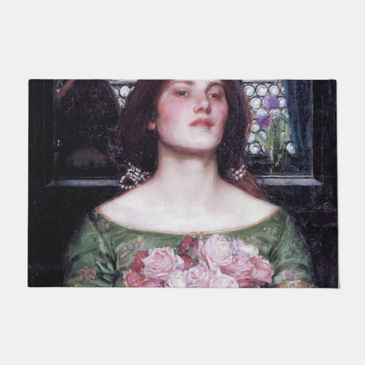Lady en Roos, John William Waterhouse Deurmat (Voorkant)