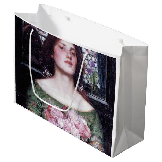 Lady en Roos, John William Waterhouse Groot Cadeauzakje (Voorkant Gekanteld)