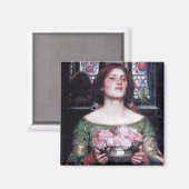 Lady en Roos, John William Waterhouse Magneet (Voorkant / Achterkant)