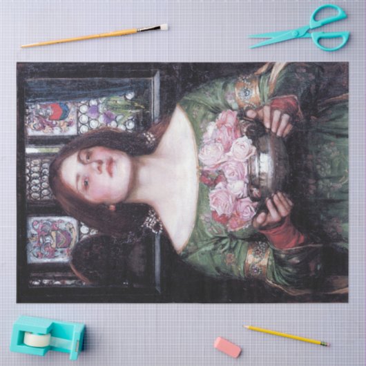 Lady en Roos, John William Waterhouse Tissuepapier (Craft)