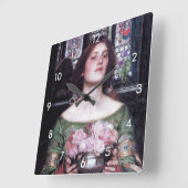 Lady en Roos, John William Waterhouse Vierkante Klok (Hoek)