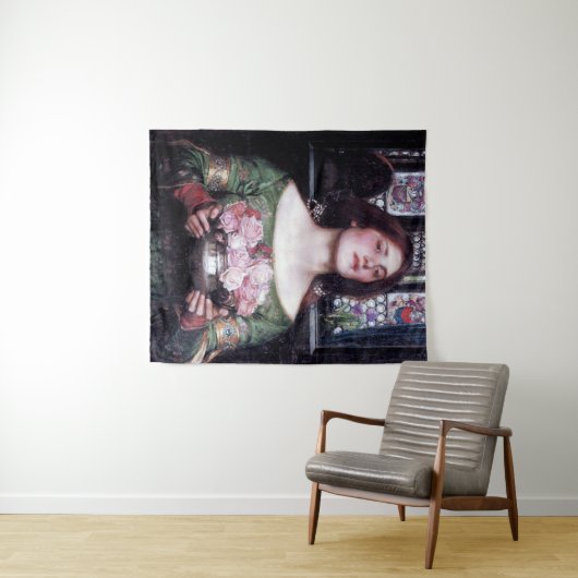 Lady en Roos, John William Waterhouse Wandkleed (In Situ (horizontaal))