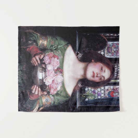 Lady en Roos, John William Waterhouse Wandkleed (Voorkant (horizontaal))