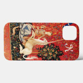 LADY EN UNICORN Fantasy Flowers, Animals Monogram Case-Mate iPhone Case (Achterkant (horizontaal))