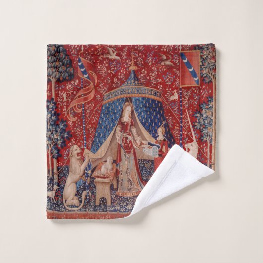 Lady en Unicorn Medieval Tapestry Desire Bad Handdoek (Wasdoekje)