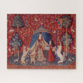 Lady en Unicorn Medieval Tapestry Desire Legpuzzel (Horizontaal)