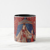 Lady en Unicorn Medieval Tapestry Desire Mok (Midden)