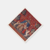 Lady en Unicorn Medieval Tapestry Desire Servet (Hoek)