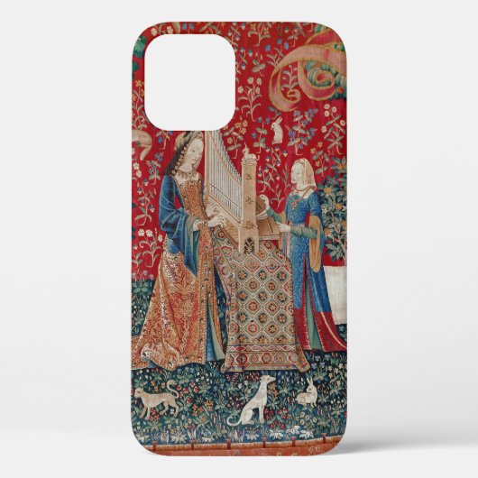 Lady en Unicorn Medieval Tapestry Hearing Case-Mate iPhone Case (Achterkant)