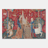 Lady en Unicorn Medieval Tapestry Hearing Inpakpapier Vel (Voorkant 2)