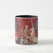 Lady en Unicorn Medieval Tapestry Sight Mok (Midden)