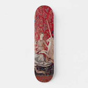 Lady en Unicorn Medieval Tapestry Sight Persoonlijk Skateboard