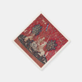 Lady en Unicorn Medieval Tapestry Sight Servet (Hoek)