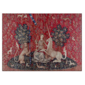 Lady en Unicorn Medieval Tapestry Sight Snijplank (Voorkant)