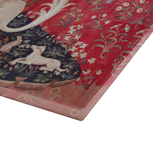 Lady en Unicorn Medieval Tapestry Sight Snijplank (Hoek)