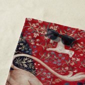 Lady en Unicorn Medieval Tapestry Sight Strandlaken (In situ)