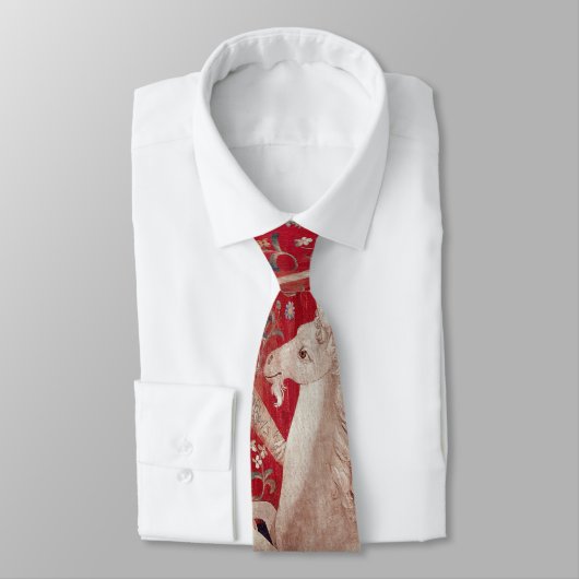 Lady en Unicorn Medieval Tapestry Sight Stropdas (Gebonden)