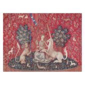 Lady en Unicorn Medieval Tapestry Sight Tafelkleed (Voorkant (Horizontaal))