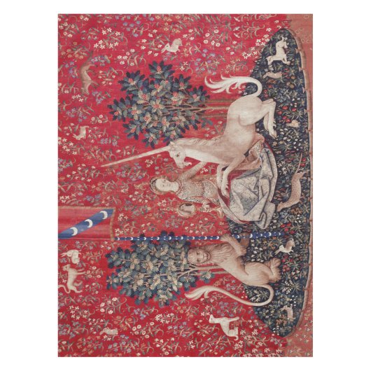 Lady en Unicorn Medieval Tapestry Sight Tafelkleed (Voorkant)