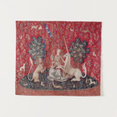 Lady en Unicorn Medieval Tapestry Sight Wandkleed (Voorkant (horizontaal))