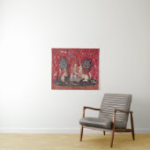 Lady en Unicorn Medieval Tapestry Sight Wandkleed (In Situ (horizontaal))