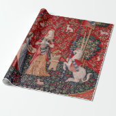 Lady en Unicorn Medieval Tapestry Smell Cadeaupapier (Uitgerold)