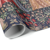 Lady en Unicorn Medieval Tapestry Smell Cadeaupapier (Rol Hoek)