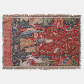 Lady en Unicorn Medieval Tapestry Smell Deken (Voorkant)