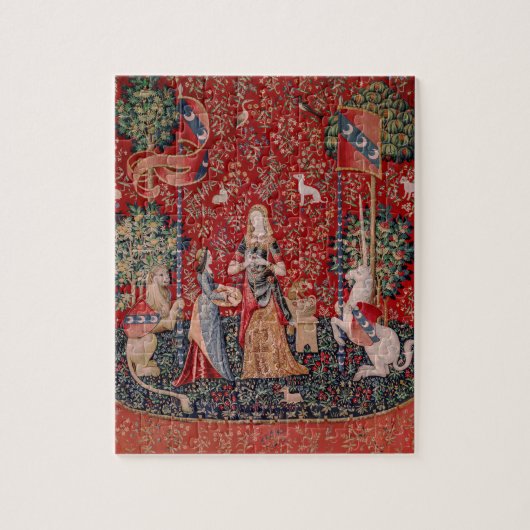 Lady en Unicorn Medieval Tapestry Smell Legpuzzel (Verticaal)